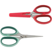 Sprout Cups Baby Feeding Scissors Set of 2, Stainless Steel Blades with Safety Covers, Red, Portable for Babies and Toddlers SPC_FS_673