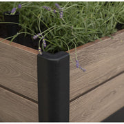 Keter Mobile Garden Planter, Ashwood Resin, Rectangle, 17.5 in W x 43.2 in D x 31 in H, 13.56 cu ft Capacity, Mobile with Wheels, UV and Rust Resistant, 270922