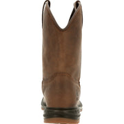 Rocky Worksmart Unlined Western Boot, Dark Brown, 10 Inch Height, Square Toe, Wide 10, RKW0346
