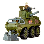 Adventure Force 85525 Giant Military Helicopter Play Set, 37 Pieces, Tilt-Rotor Helicopter with Spinning Blades, 6-Wheel Armored Vehicle, ATV Tactical Vehicle, 3 Action Figures, Gray/Green/Black