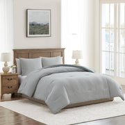 My Texas House Full/Queen Comforter Set, All-Season, Green Gingham Plaid, 3-Piece