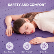 BDEUS Gel Memory Foam Mattress Topper, 2 Inch Cooling Ventilated Soft Plush, Twin Size, Purple