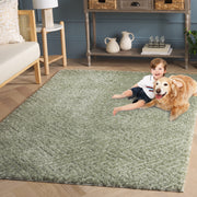 Safavieh Tahoe Ainsley Geometric Shag Area Rug, Sage, 3 x 5 ft