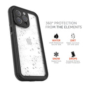 Body Glove 1078802 iPhone 14 Pro Tidal Waterproof Phone Case, Black/Clear