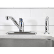 Maintays MSF0-HW-KFWSS3 8 inch Widespread Single Handle Kitchen Faucet with Side Spray Chrome