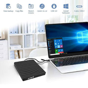 Doosl 5066B USB 3.0 Type-C External DVD Drive, Black