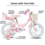 Joystar BIKE049pk-16 Unicorn 16inch Girls Bike, Pink