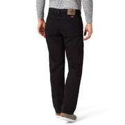 Wrangler Men's Relaxed Fit Jeans, 100% Cotton, Distressed Indigo Wash, Straight-Leg, Mid Rise