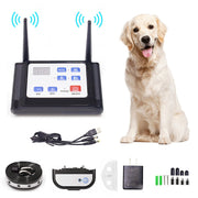 Rowyig JahyElec New Electric Wireless Dog Fence System for 1/2/3 Pet Dogs with Training Collar and Shock