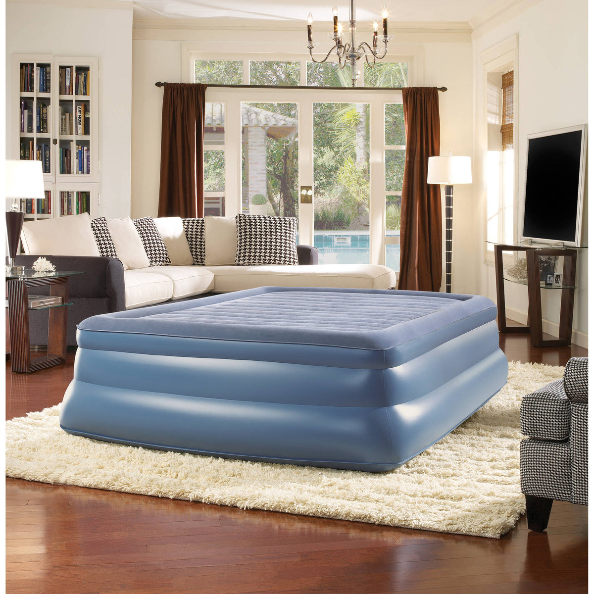 Simmons Beautyrest MM01917DB Sky Rise Raised Pillowtop Air Bed with Pu ...
