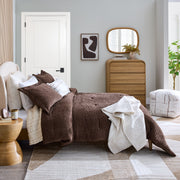 Better Homes & Gardens Full/Queen Comforter Set, Heavyweight Warmth, Brown Rippled Chenille, 3-Piece