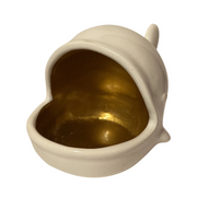 Sheffield Home Whale Trinket dish. White and Gold. Made Out Of Resin. 2 1/2 inches tall