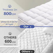 JUSTLET 2'' Extra Thick Full Mattress Topper, White