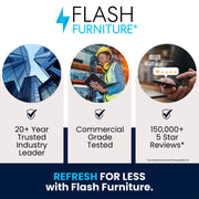 Flash Furniture Prescott Push Back Recliner Chair, Slim Wingback Design, Cream Polyester Upholstery with Nailhead Trim, 61 in