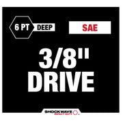 Milwaukee 49-66-7024 Shockwave Impact Duty 3/8 in. SAE Deep Impact Rated Socket Set (8-Piece)
