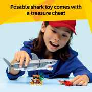 LEGO Creator Fierce Shark 3 in 1 Building Toy with Treasure Chest, Posable Sea Animals, 379 Pieces, Multicolor, 6585553