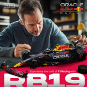 Luppa Formula 1 RB19 Model Kit, 1:18 Scale, 140-Piece Die-Cast Collectible Inspired by Checo Prez and Max Verstappen