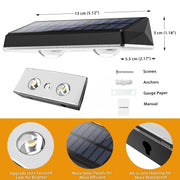 Hoyiours Solar Fence Lights, Outdoor Waterproof LED with Dual-Mode Warm White and 7-Color RGB, 120 Lumens, ABS Material, 12 Pack, WW03