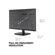 ViewSonic VA3209M 32 Inch IPS Full HD 1080p Monitor, 75Hz Refresh Rate, Flicker-Free Blue Light Filter, Thin Bezels, HDMI VGA Inputs, Black