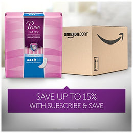 Poise 47416 Incontinence Pads, Moderate Absorbency, Long, 108 count