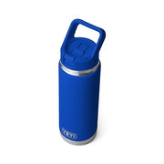 YETI Rambler 26 oz Water Bottle, Vacuum Insulated Stainless Steel, Royal Blue, Color-Matching Straw Cap, 21071507314