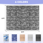 Cozydesg Shag Fluffy Area Rug, Soft Polyester Plush Carpet, Non-Slip Rubber Backing, Modern Gray, 6ft x 9ft