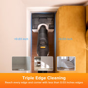 Roborock Cordless Wet/Dry Vacuum Cleaner, 20000Pa Suction, High Temperature Self-Cleaning, Hot Air Flash Drying, Edge-to-Edge Cleaning, Black, F25 LT