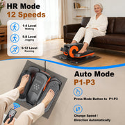 Funslim Under Desk Elliptical Exercise Machine, Quiet Magnetic Resistance, 12 Adjustable Speeds, Remote Control Included