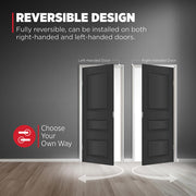 Kwikset Lisbon Passage Door Lever, Polished Chrome, Square Rose, Reversible, Non-Locking, Adjustable Latch, 97200-875