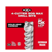 Milwaukee 48-20-8402 1/2 in. x 13 in. 4-Cutter SDS-MAX Carbide Drill Bit