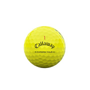 Callaway Golf Chrome Tour Triple Track Golf Balls, Yellow, One Dozen, Multi-Layer Construction, Tour Fast Mantle Technology