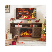 CHITOOMA CH-WFS-GI-03-XV Electric Fireplace TV Stand for TVs up to 70 inch with Remote Contro