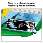 LEGO Editions Lionel Messi Soccer Highlights Building Set, 500 Pieces, Ages 10+, Multicolor, Collectible Soccer Gift with Plaque