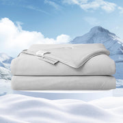 SORMAG Cooling Comforter King Size, Double-Sided Cooling Blanket, Lightweight Silk Smooth Fabric, Grey, 104x90 in
