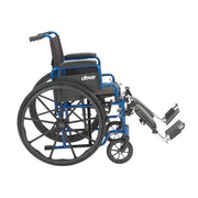 Drive Medical BLS16FBD-ELR Blue Streak Wheelchair with Flip Back Desk Arms, Elevating Leg Rests