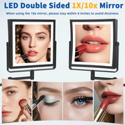 Ruacq  280-B Rechargeable Wall Mounted Makeup Mirror with Lights