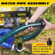 Aceup Energy Portable Irrigation Pump, 7 HP Gasoline Engine, 158 GPM Flow Rate, 2-Inch Suction and Discharge