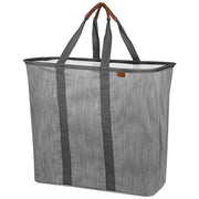 CleverMade 7179-4402-0503 Collapsible Fabric Laundry Hamper LUXE, Gray