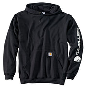 Carhartt Loose-Fit Midweight Logo Long-Sleeve Hoodie for Men - Black - M