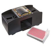 Cool Chimpanzee Automatic 2-Deck Card Shuffler, Black Plastic