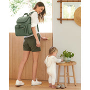 Skip Hop Forma Quilted Diaper Bag Backpack, Lightweight, Spacious, Insulated Bottle Pockets, Adjustable Straps, Sage, 9P440710