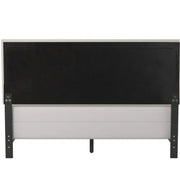 Hillsdale Willow Nail Head Upholstered Bed, White Faux Leather - Queen