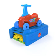 Dash & Stow Step2 Dash and Stow Plastic Roller Coaster Ride-On for Kids Ages 1.5 to 5 Years, 9-Foot Track, Compact Storage, Durable Plastic