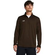 Under Armour 1376844-001 Mens UA Tech Team Quarter Zip, Quick-Drying, S, Cleveland Brown-white