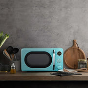 Galanz GLCMKA07BER-07 0.7 Cu ft Retro Countertop Microwave Oven, 700 Watts, Blue