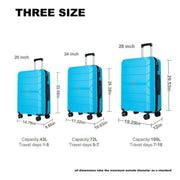 Travelhouse TH603102-2 3 Piece Hardside Luggage Set w/TSA Lock Spinner Wheels 20/24/28
