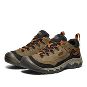 KEEN 1030692 Targhee IV Waterproof Hiking Shoes for Men - Sea Turtle/Roasted Pecan - 10W