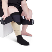 CircAid Juxtalite HD Lower Leg Compression Wrap, Adjustable 20-50 mmHg, Breath-O-Prene, Beige, Medium Long, CJL3L002