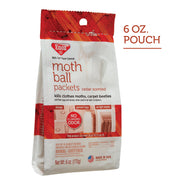 Willert Home Products Enoz Cedar Scented Moth Ball Packets, Moth Killer for Closets and Storage, 6 oz, 6 Count