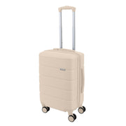 GForce 3 Piece Expandable Rolling Luggage Set, Ivory, Hard Shell, Spinner Wheels, Telescopic Handle, 20